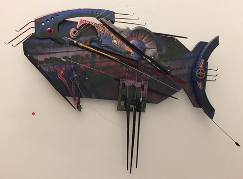 Osvaldo Castilla, Untitled, 2018. Fish wall Sculpture, mixed media  #6574