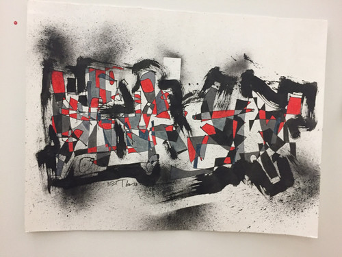 Nestor Vega,   Untitled, 2019, Ink on paper.                                               18” x 24”                                                                     #5873