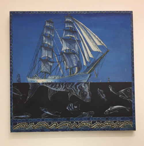Brito (Jacqueline Brito Jorge)  Agua, from the series Cuatro elementos, 2001. Oil on canvas. 29.5" x 30.5"   #8085