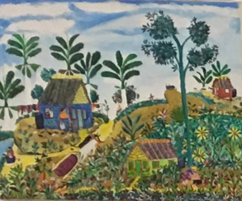 Luis A. Villalón, "Loma arriba," 2008. Oil on canvas. 13.75”x 16.75” #4310