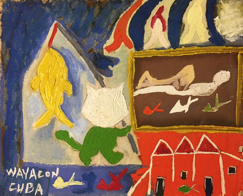 Wayacón (Julián Espinosa),   Untitled, ND. Mixed media on canvas.                                         10”x 12”     #1172