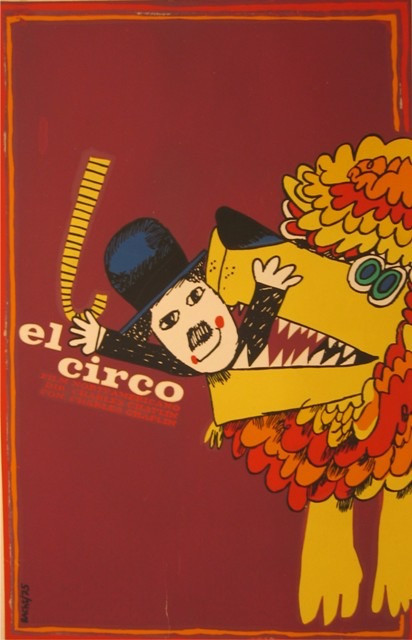 ICAIC (Eduardo Muñoz Bachs), "El Circo," 1975. Silkscreen poster, 30" × 20".