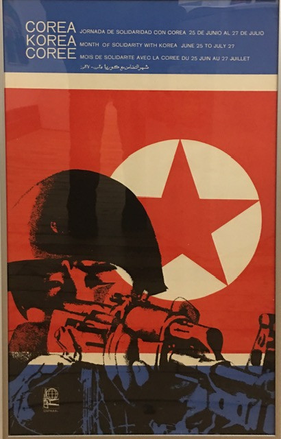 OSPAAAL (Gladys Acosta), "Month of solidarity with Korea," 1968. Offset poster, 21" × 13"