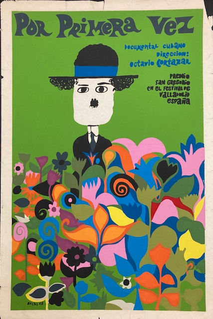 ICAIC (Eduardo Muñoz Bachs), "Por Primera Vez." 1968. Silkscreen poster. 30" x 20"