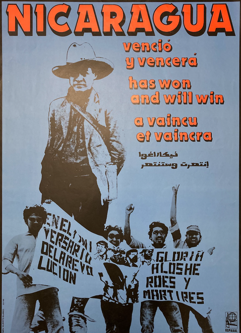 OSPAAAL (Alberto Blanco),  "Nicaragua Has Won and Will Win," 1983. Offset poster. 27" x 19.5" 