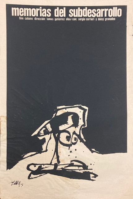 ICAIC (Antonio Saura) "Memorias del subdesarrollo," 1968. Silkscreen. 30" x 20"
