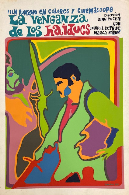 ICAIC (Eduardo Muñoz Bachs), "La venganza de los haiducs," 1969. Silkscreen poster.  30” x 20”