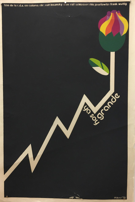 ICAIC (Ñiko (Antonio Pérez González)), "Ya soy grande," 1976. Silkscreen poster, 30" × 20"