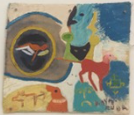 Wayacón (Julián Espinosa), Untitled, N.D. Mixed media on canvas.                     11.5” x 13”      #5874J