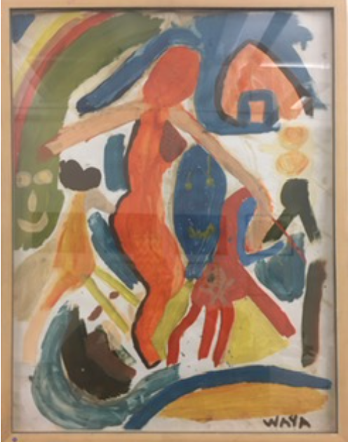 Wayacón (Julián Espinosa), Untitled, N.D. Mixed Media On Paper. 25” x 19” #4917A