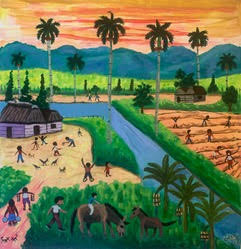 Castillo (Osvaldo Castillo Vasquez)  Untitled, 2020. Acrylic On Canvas, 14 X 13.75"    #4229