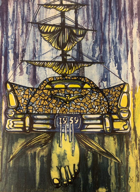 Brito (Jacqueline Brito Jorge) #5163.                                   Untitled (1959) N.D. Mixed media on paper.                                         25” x 19”
