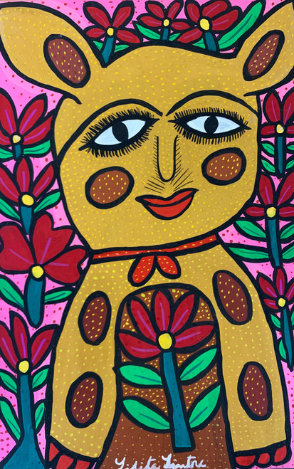 Lisita Lintre,                                     Untitled, N.D. Acrylic on paper.             13" X 8.5”                             #2179