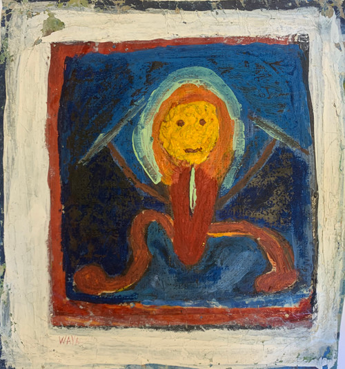 Wayacón (Julián Espinosa), Untitled, N.D. Mixed media on recycled fabric. 16" x 16”  #5499A