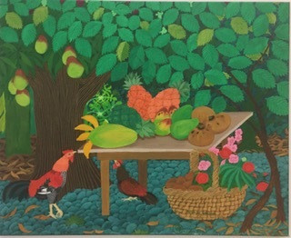 El Maestro (Luis Joaquín Rodríguez Arias) #5322  "Mesa De Verano,"  2010,  Oil On Canvas    17.5" x 21.5"