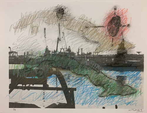 William Perez #5778  Untitled, 2013. Mixed Media On Paper  11" X 15"