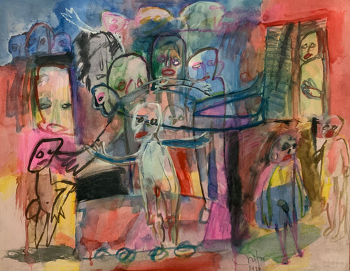 Nestor Vega #3560 Untitled, 1996. Water color on paper 13.25” X 17.25”