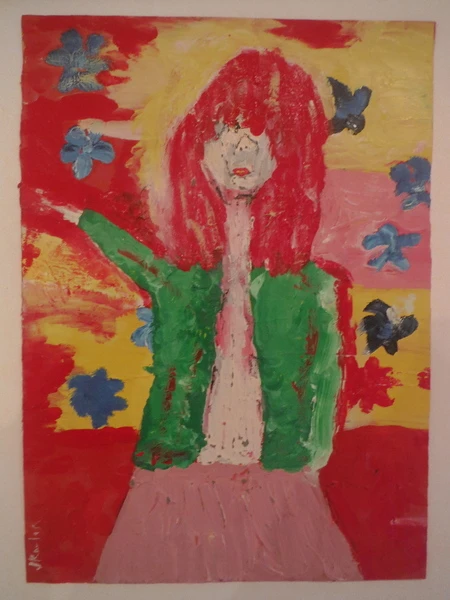 Juan Karlos Echeverría Franco,  Untitled, N.D. Acrylic on paper 13.5” X 10” #6003 