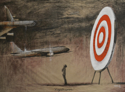 Copperi (Luis Alberto Pérez Copperi) #5794. Untitled, N.D. Charcoal on paper. 27.5" x 37"