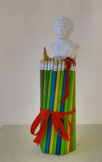 Juan Karlos Echevería Franco #6777 (SL) Untitled, N.D. Mixed media sculpture. 12.5" x 3.5"