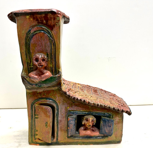 Fuster (José Rodríguez Fuster), Untitled, 2001. Ceramic sculpture. 9" H x 7" W x 3" D. #5270A