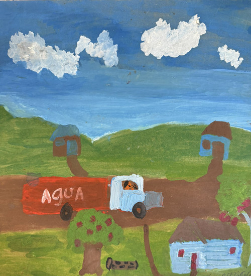 Luis A. Villalón, Untitled, 2015. Acrylic on paper.  13”x 13” #3910A