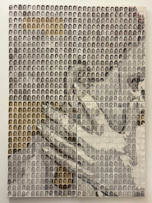 Mabel Poblet, "Punto Medio," 2007. Mixed media. 55" x 39.5" #4611