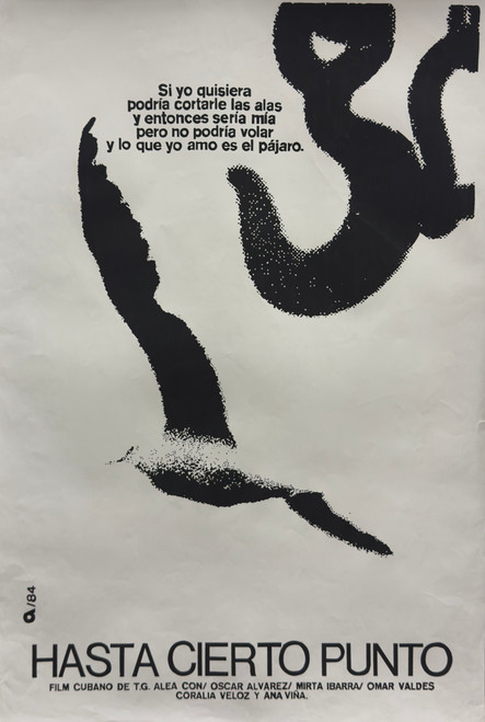 ICAIC (René Azcuy Cárdenas), "Hasta Cierto Punto," 1984. Silkscreen poster, 30" × 20"