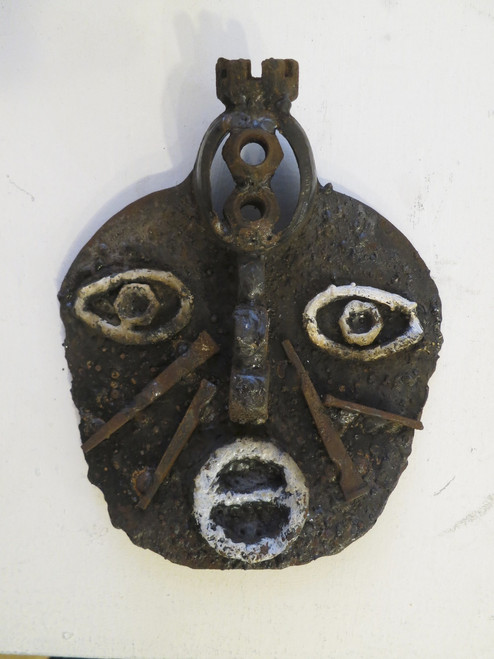 Salvador (Salvador González), Untitled, 2015. Mixed media on steel. 9" x 8" #6121