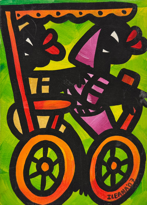ILeana Sanchez Hing, Untitled, 2007. Acrylic on canvas.                   8“ x 5.5“              4153B