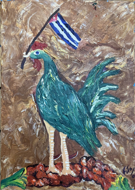 Fito (Adolfo Flores González), Untitled, 2000. Oil on canvas, 14" x 10"  #2035A