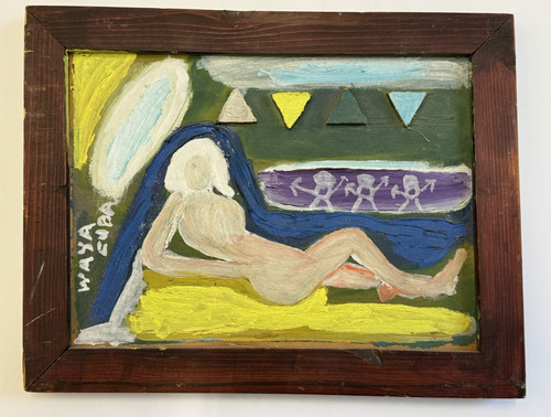 Wayacón (Julián Espinosa), Untitled, N.D. Mixed media on masonite. 10” x 13” (framed by artist)  #5698B