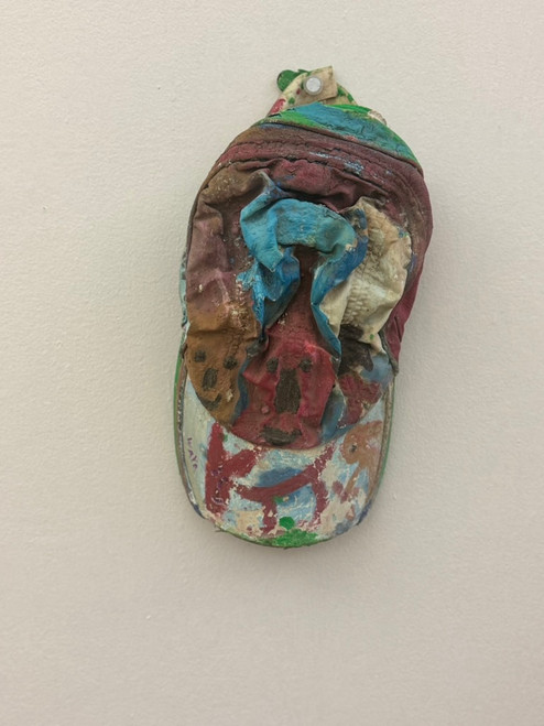 Wayacón (Julián Espinosa), Untitled, N.D. Mixed media baseball cap. 12” x 7” #5314D SOLD