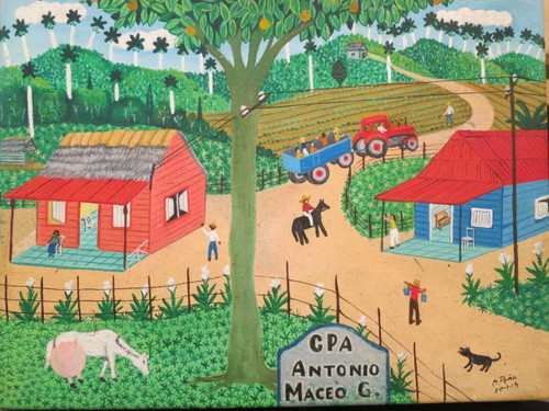 Osmar Peña Clavel, "CPA Antonio Maceo," 2013. Oil on canvas. 9”x 12”. #5614