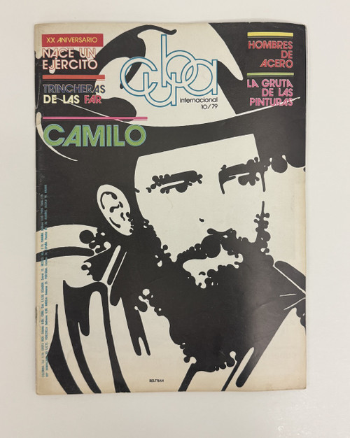 Cuba Internacional - Prensa Latina (cover designer: Felix Beltrán), Cuba Internacional magazine, No. 118, October 1979. Offset print.