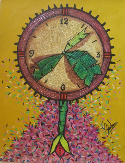 Juan Carlos Anzardo #7071. Untitled, 2015. Oil on canvas, 15" x 11.3/4."