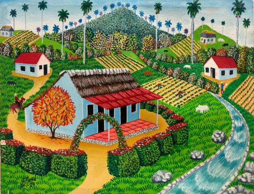 Osmar Peña Clavel, "El rio," 2023. Oil on canvas.                    10" x 13"                                            #5615B