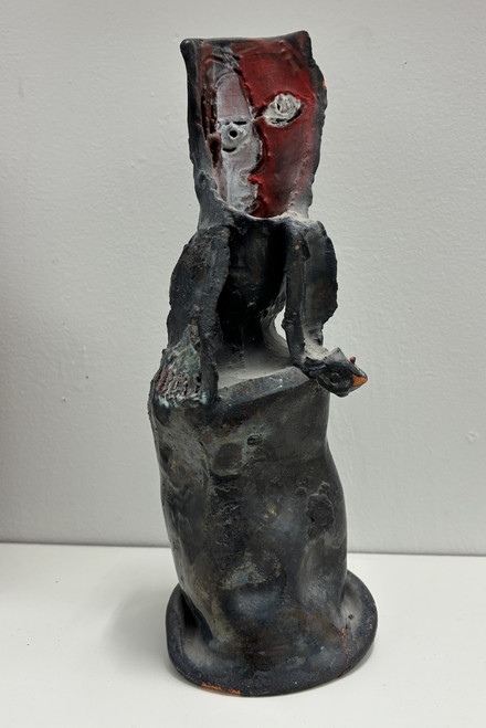 Fuster (José Rodríguez Fuster),  Untitled, N.D. Mixed media on ceramic. 10" × 4". #5047C
