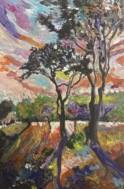 Samuel Riera,          Untitled, N.D.  Acrylic on paper.    10.5” x 7”                                            #5557Q
