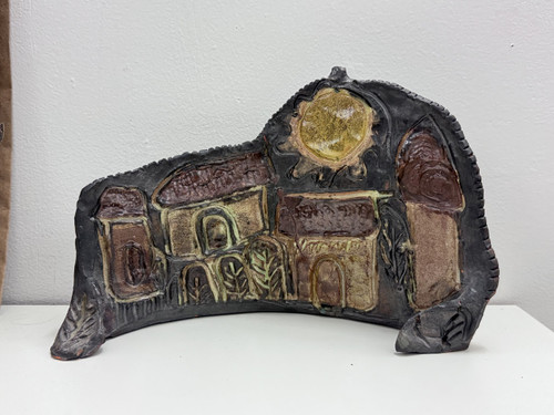 Fuster (José Rodríguez Fuster), Untitled, N.D. Glazed ceramic sculpture (repaired), 6” x 9” .#5837C