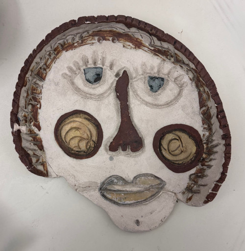 Fuster (José Rodríguez Fuster), Untitled, N.D. Glazed ceramic plate (repaired), 8” x 7.5” .#5837E