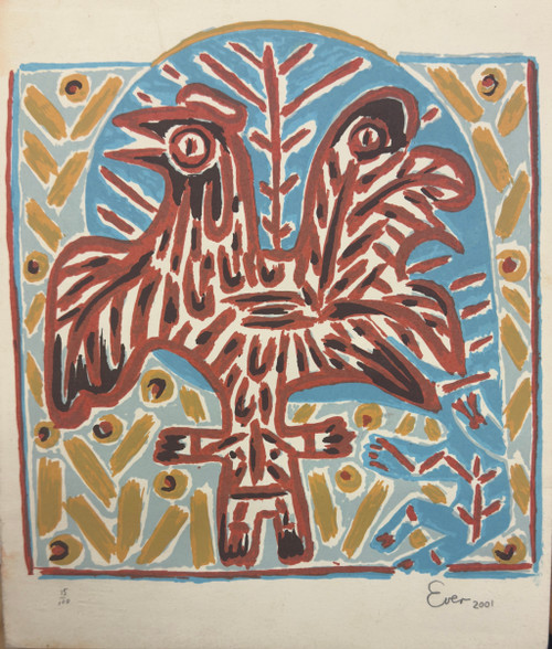 Ever Fonseca, Untitled, 2001. Serigraph print 15/100. 12" x 9.75" #3977