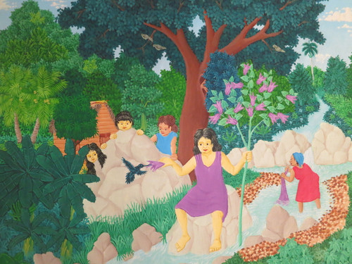 Daniel Álvarez Arias, “La joven, el colibrí,” 2011. [Medium], 13" x 16". #9012.