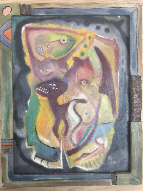 RHA (Antonio Rodríguez Hernández), Untitled, N.D. Mixed media on paper and wood frame. 12.25” X 9.5”.  #4651A (SL) 