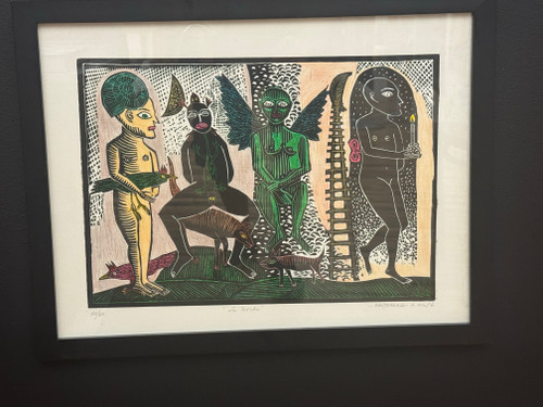 Montebravo (José Garcia Montebravo), La noche,” 2006. Serigraph, edition 45/50. 16.75” X 21.75” (framed)        #5848A