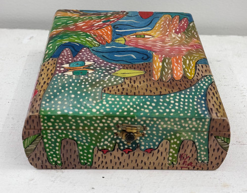 RHA (Antonio Rodríguez Hernández), “Animales mio," 1996. Mixed media on wood cigar box. 3"H x 7”W x 7.25"D #4651D (SL)