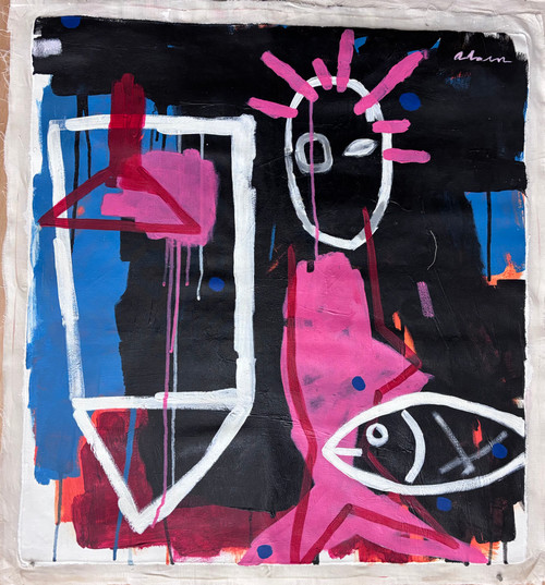 Alain Gimenez, Untitled, 2018. Acrylic on canvas, 27" x 25". #6347H