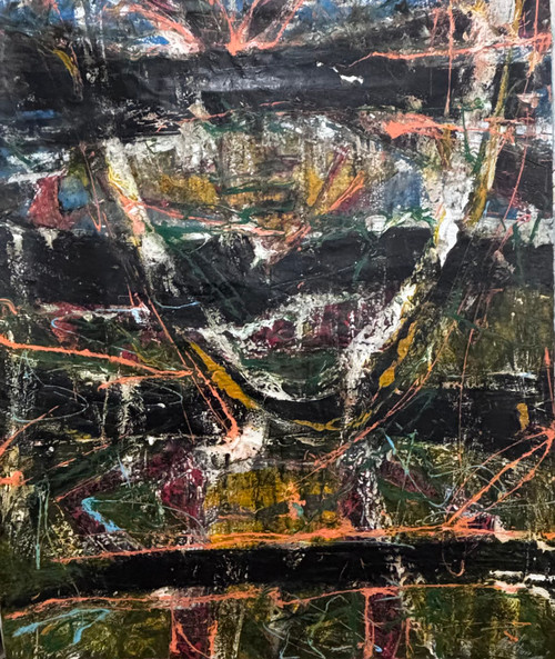 Artist unknown, Untitled, N.D. Acrylic on canvas, 50" x 43". #6347N