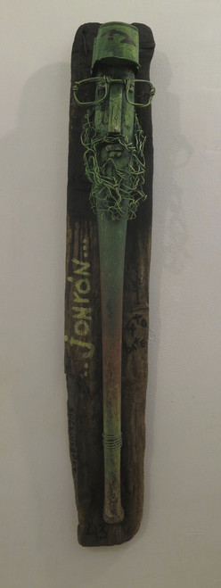 Carlos Cesar Román #6230 "Jonron," N.D. Mixed media, found oblects. 34 x 7 x 5 inches. 