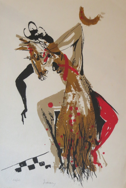 Lescay (Alberto Lescay Merencio) #7064. Untitled, 2002. Lithograph print edition 62 of 100.   12.5 x 8.5 inches